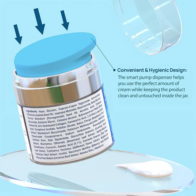 Value Bundle Package of 3 1.85 Fl oz 55 ml Moisturizing Skin Lightening Cream Dark Spot Corrector Collagen Niacinamide Acid